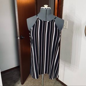 Stripe sleeveless blouse